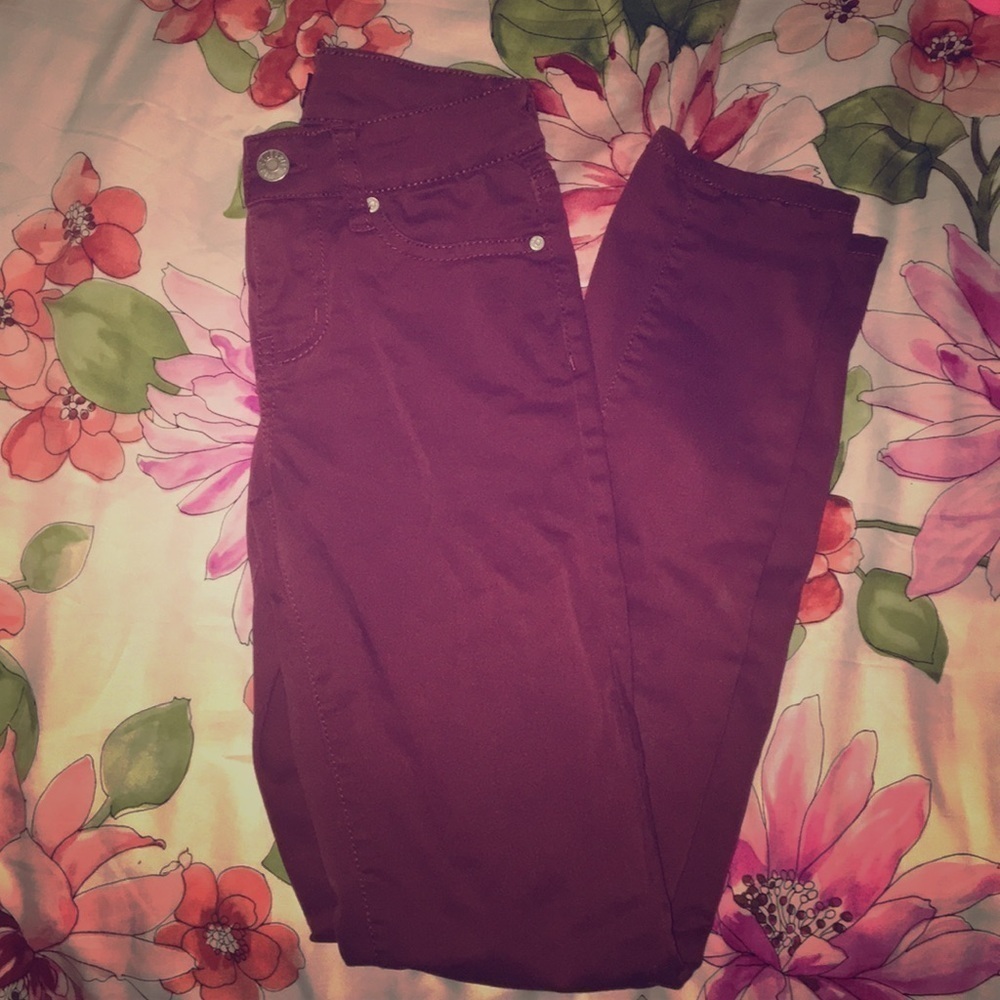 Girls size 10 celebrity Pink pants in red wine